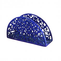 Decorative Blue Aluminum Napkin Serviette Holder - Yair Emanuel