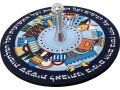 Decorative Dreidel with Stand, Jerusalem Images and Hebrew Song Words - Dorit Judaica