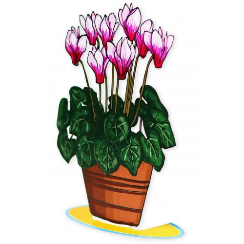 Dorit Judaica Free-Standing Cyclamen Sculpture