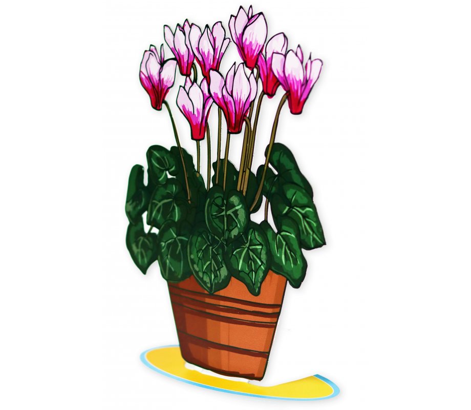 Dorit Judaica Free-Standing Cyclamen Sculpture