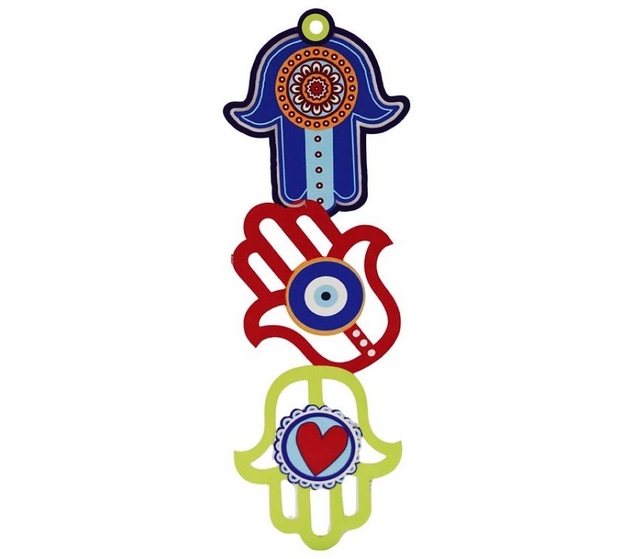 Dorit Judaica Triple Hamsa Wall Hanging