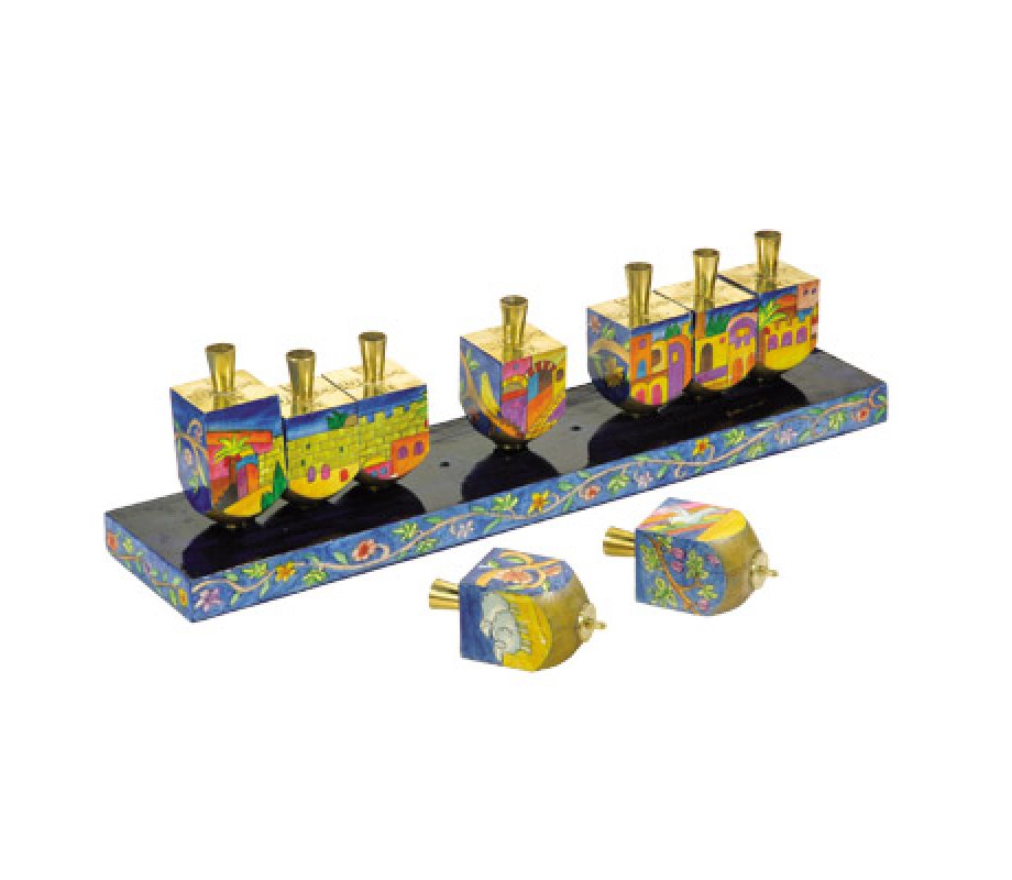 Dreidel Hanukkah Menorah by Yair Emanuel