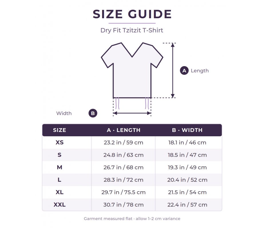 Dry-Fit Tzitzit T-shirt With Kosher Tzitzis in White