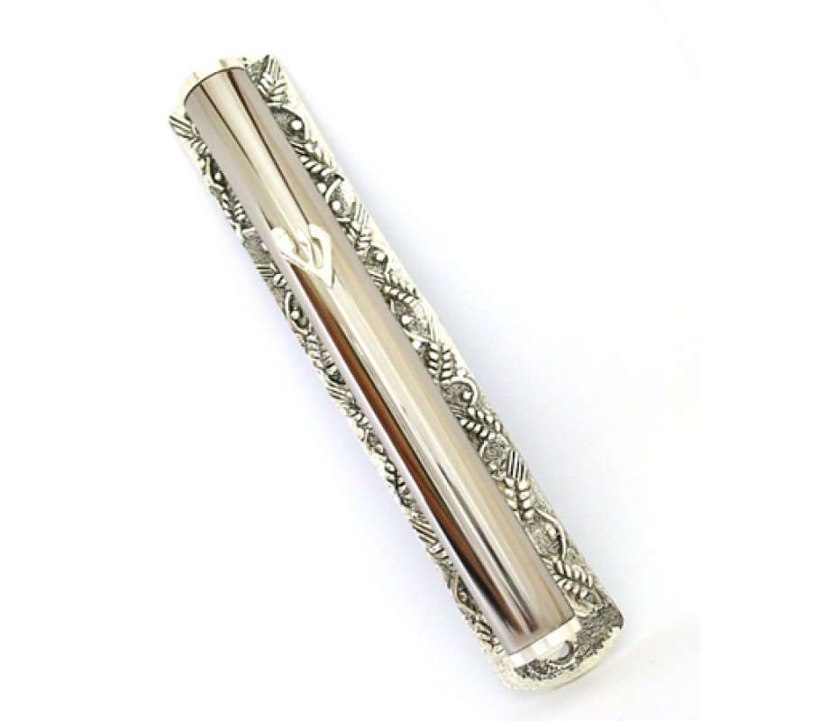 Elegant Silver Plate Mezuzah Case
