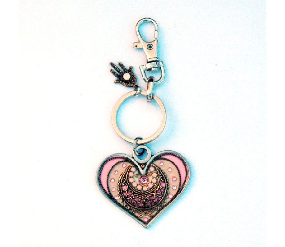 Ester Shahaf Keychain - Pink Heart