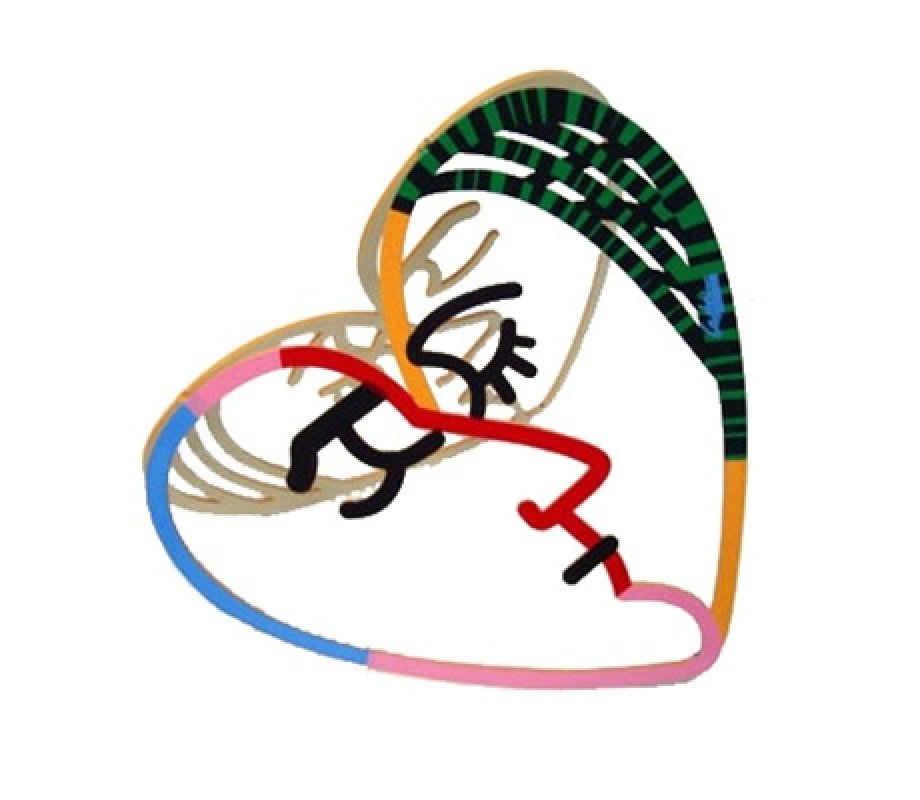 Face to Face Free Standing Double Sided Heart Sculpture - David Gerstein