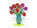 Free Standing Double Sided Flower Sculpture  Poppies Small by David Gerstein