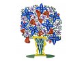 Free Standing Double Sided Flower Vase Sculpture - Bell Bouquet by David Gerstein