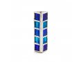 Glass Blue Tiles Design Israel Museum Metal Mezuzah Case - Small