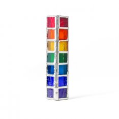 Glass Rainbow Tiles Design Israel Museum Metal Mezuzah Case