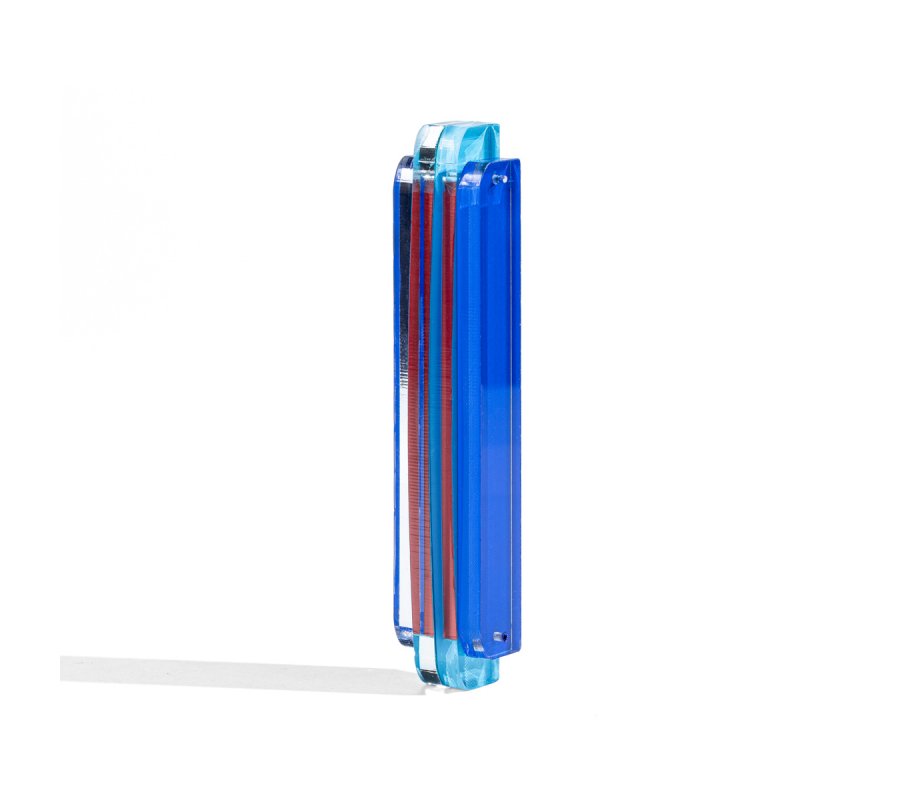 Glass and Acrylic Israel Museum Mezuzah Case - Choice of colors