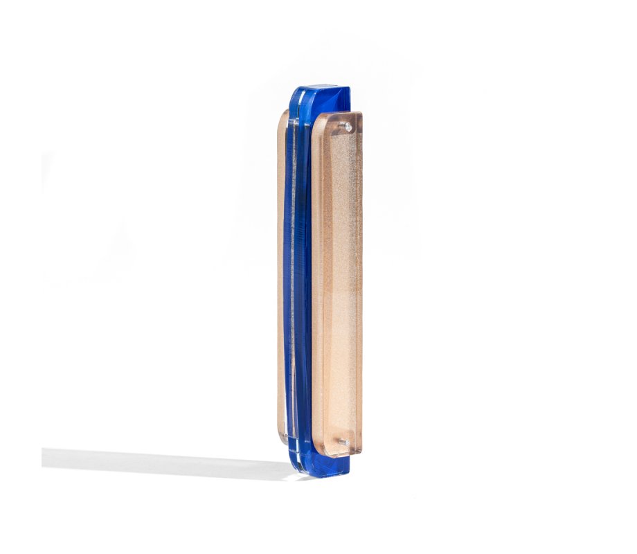 Glass and Acrylic Israel Museum Mezuzah Case - Choice of colors