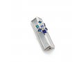 Glass and Metal Israel Museum Mezuzah Case - Blue Cluster