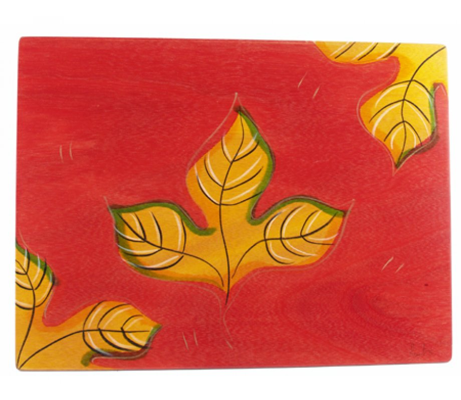 Gold Leaf on Red Placemat - Kakadu