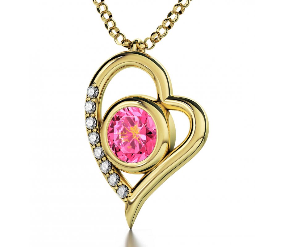 Gold Plate Fairy Heart Necklace by Nano