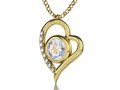 Gold Plate Music Heart Swarovski Necklace by Nano