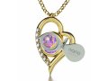 Gold Plate Music Heart Swarovski Necklace by Nano