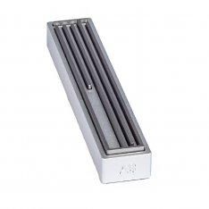 Gray-Silver Modern Shin Daled Yud Design Israel Museum Mezuzah Case