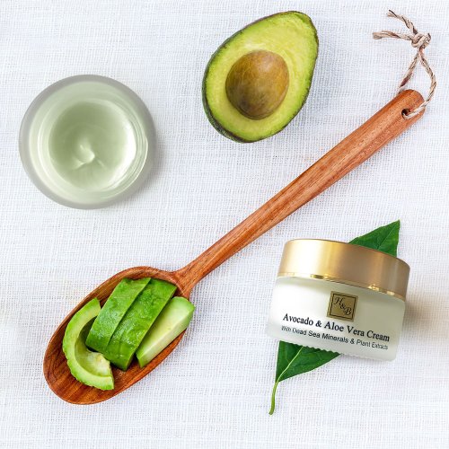 H&B Anti Aging Avocado and Aloe Vera Cream with Oils and Minerals from the Dead Sea