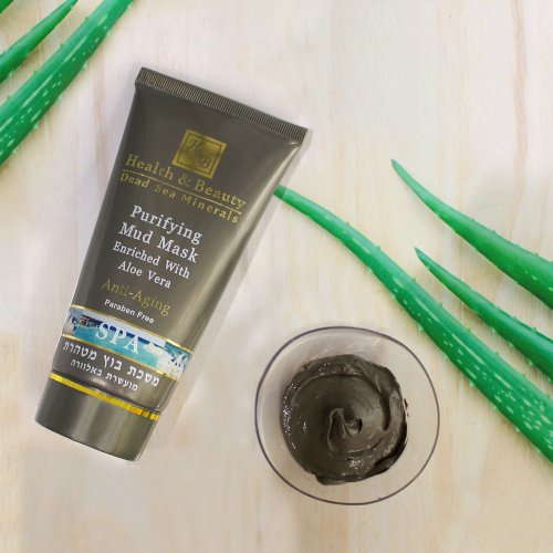 H&B Anti-Aging Purifying Mud Mask  Enriched with Aloe Vera and Oils