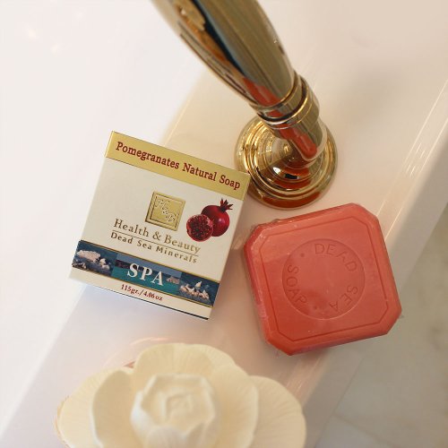 H&B Natural Bar of Soap with Pomegranate Seed Oil and Dead Sea Minerals