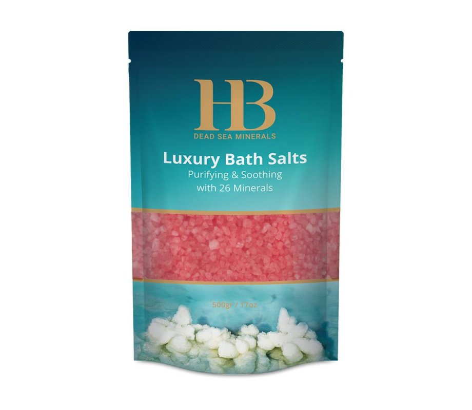 H&B Rose Aroma Luxury Bath Salts with 26 Dead Sea Minerals