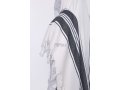 Halleluyah Wool Non Slip Tallit - Black Herringbone Stripes