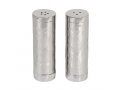 Hammered Nickel Salt and Pepper Shakers  Decorative Bands BY Yair Emanuel