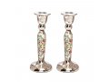 Hammered Stainless Steel Colorful Design Metal Candlesticks - Yair Emanuel