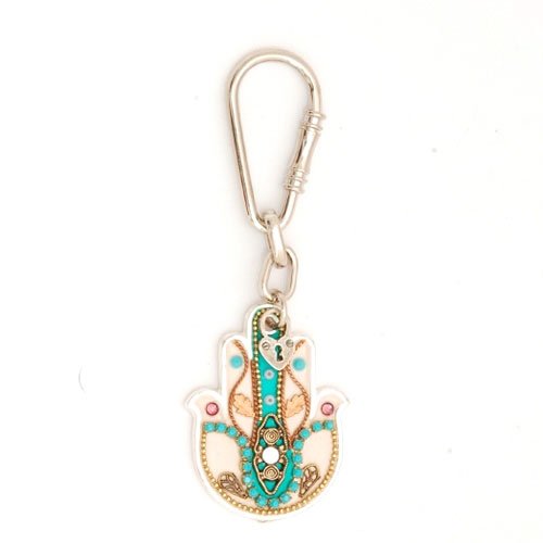 Hamsa Keychain in Turquoise - Ester Shahaf