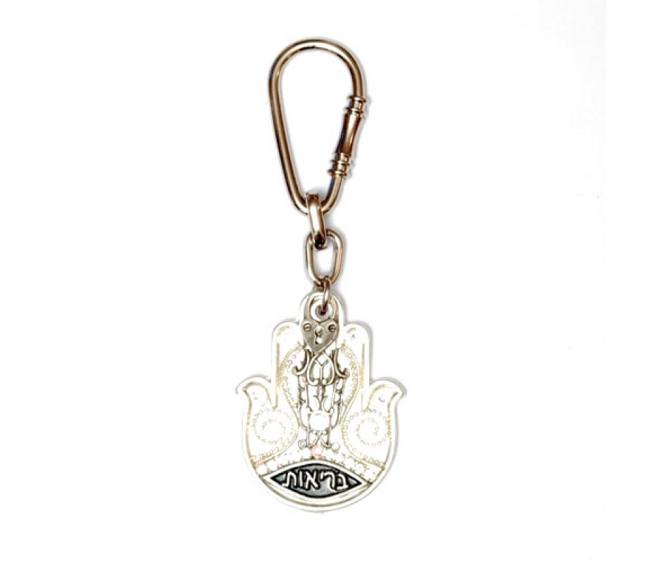 Hamsa keychain with Good Health Wishes - Shahaf