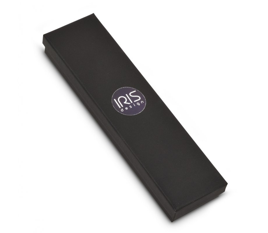 Handcrafted Pewter & Enamel Beaded Mezuzah Case, Floral Ovals - Iris Design