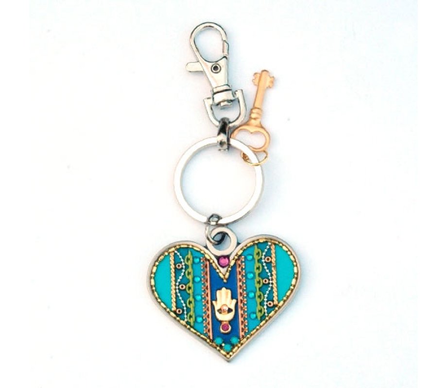 Heart Key Ring in Turquoise - Ester Shahaf