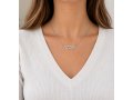 Hebrew Block Letter Silver Name Necklace