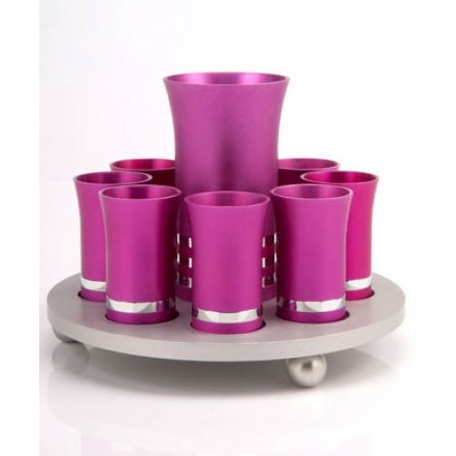 Hot Pink Kiddush Cup Set by Agayof