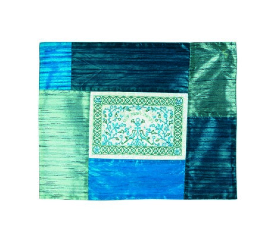 Insulaed Hot Plate Platta Cover for Shabbat Shades of Blue, Embroidery - Yair Emanuel