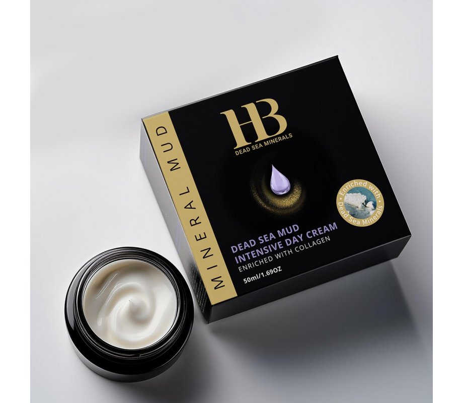 Intensive Day Cream enriched with Collagen with Dead Sea Mud and Minerals - H&B