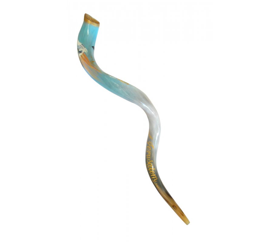 Jerusalem Hand Painted Yemenite Shofar