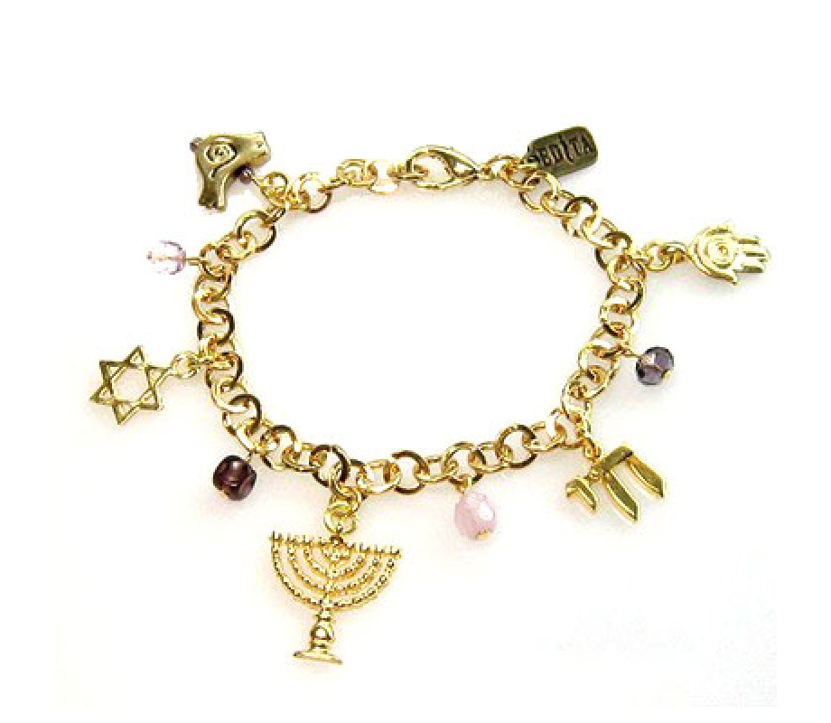 Jewish Symbol Charm Bracelet - Edita