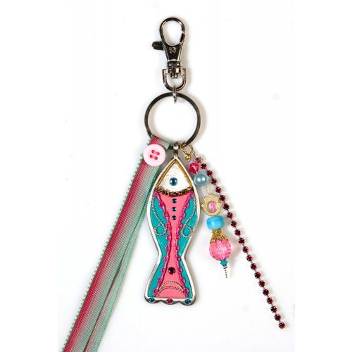 Keychain by Ester Shahaf - Pink Fish Design