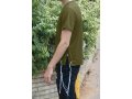 Khaki Adult Size T-Shirt with Tzitzit Attached