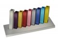 Kinetic Hanukkah Menorah Anodized Aluminum, Multicolored Rods - Adi Sidler