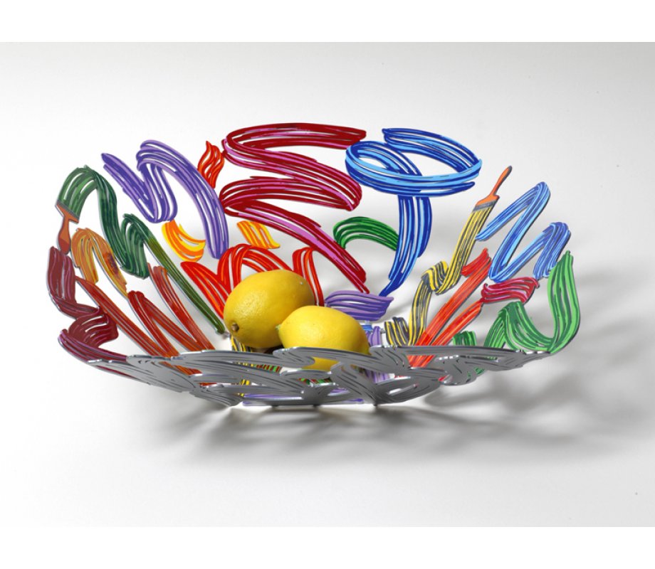 Laser Cut Fruit Bowl or Wall Decoration - Brush Strokes by David Gerstein