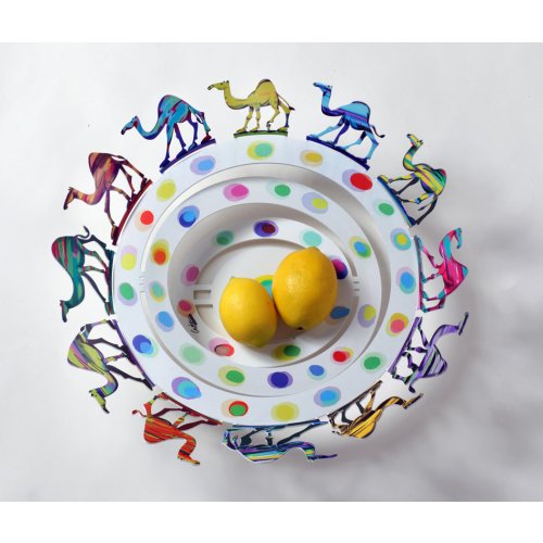 Laser Cut Fruit Bowl or Wall Decoration - Camels by David Gerstein