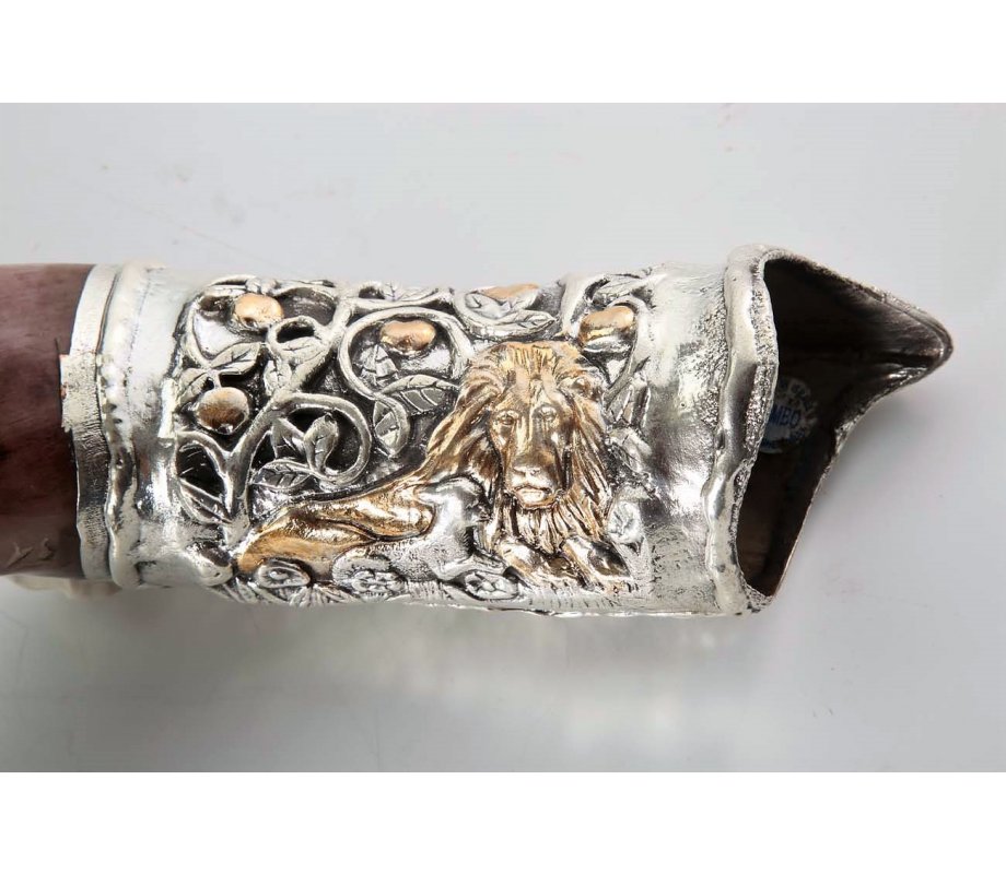 Lion and Lamb Silver Yemenite Shofar