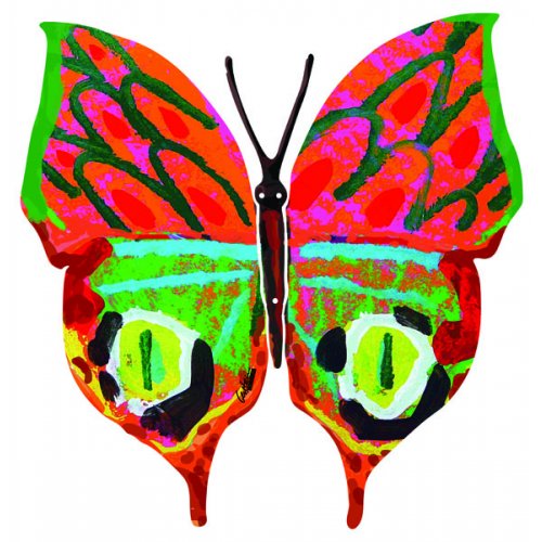 Merav Butterfly Double Sided Steel Wall Sculpture - David Gerstein