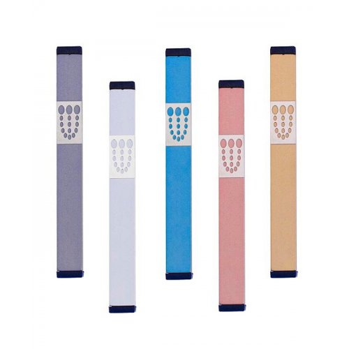 Mezuzah Case with Bubbly Dots Shin, Light Colors at 4 Inches Height - Agayof