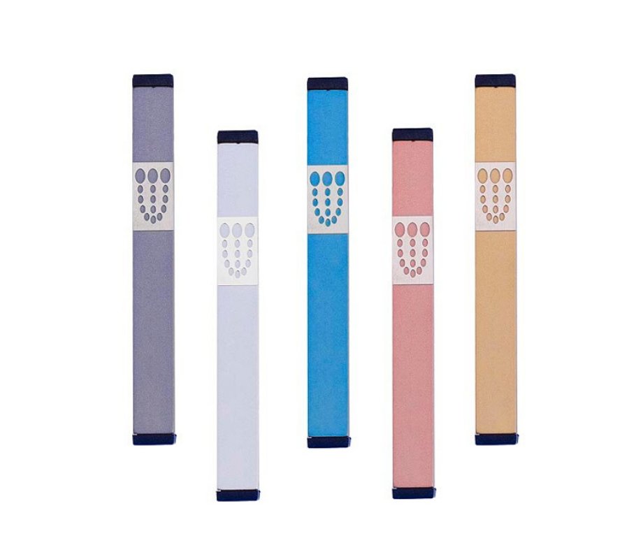 Mezuzah Case with Bubbly Dots Shin, Light Colors at 5 Inches Height - Agayof