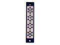 Mezuzah Case with Four Stars of David, In Dark Colors at 4 Inches Height - Agayof