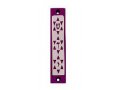 Mezuzah Case with Three Stars of David in Dark Colors, 4 Inches Height - Agayof